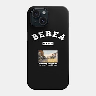 🏹 Berea Ohio USA Strong, Vintage Downtown Photo, City Pride Phone Case