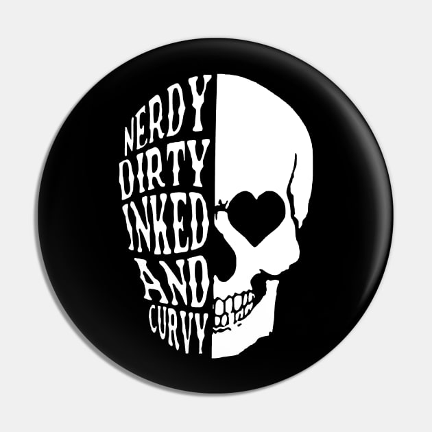 Curvy Goth Chic Pin by Blackhearttees