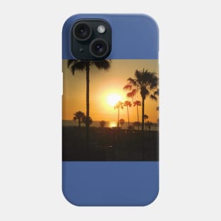 Sunset over the pier Phone Case