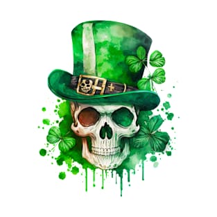 St Patrick's Day Skull, Ireland, Irish, Lucky, Irish Pride, Saint Patrick's T-Shirt