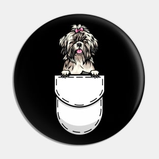 Funny Shih Tzu Pocket Dog Pin