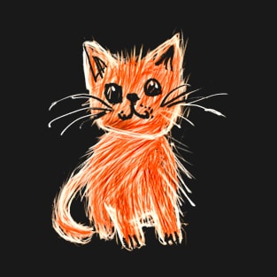 Crayon Kitten #4 T-Shirt