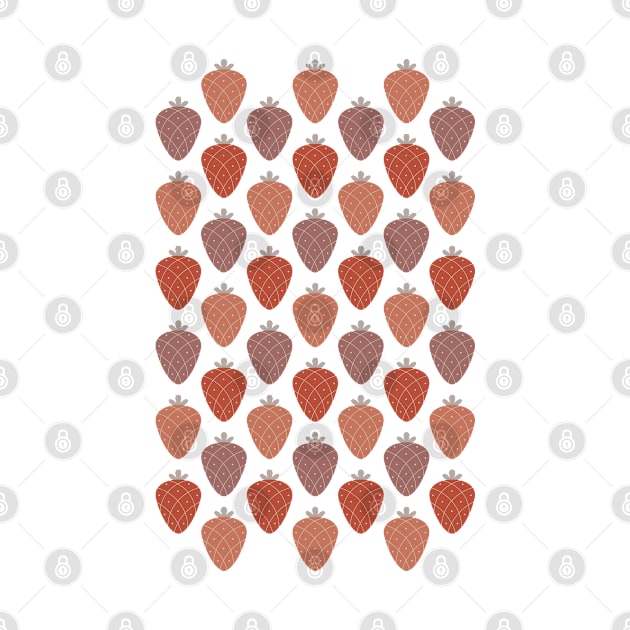 Strawberry pattern in natural shades by lents