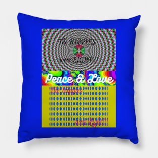 60s Psychedelic / The HIPPIES were RIGHT! / Peace & Love Pillow