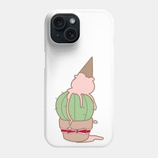 Cute ice cream on a cactus Phone Case