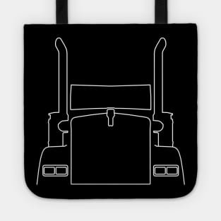 Kenworth truck outline graphic (white) Tote