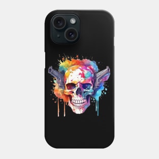 Skull With Guns Phone Case