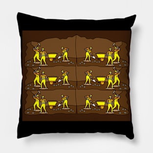 Mine Workers Diamonds Pillow