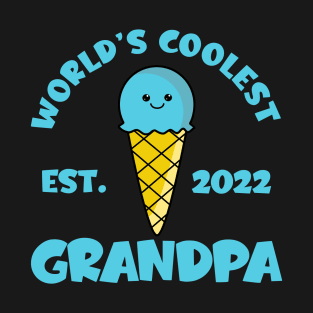 World's Coolest Grandpa Est. 2022 Kawaii Ice Cream T-Shirt