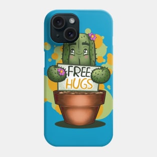 cactus free hugs cute and funny Phone Case