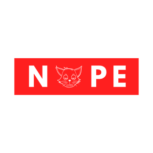 Nope Lazy English funny cat Lover Gift T-Shirt