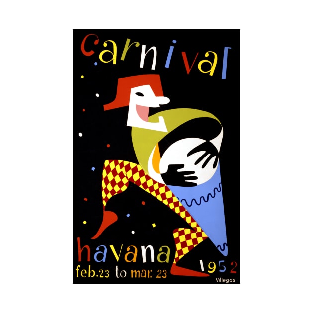 Vintage Travel Poster Cuba Carnival Havana by vintagetreasure