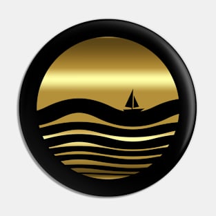 Golden Sunset Sailor Gifts Pin