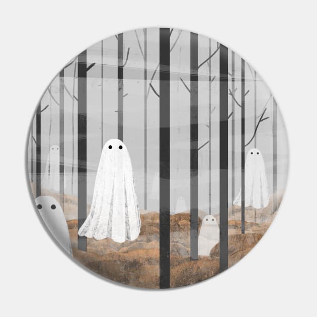The Woods are full of Ghosts Pin by KatherineBlowerDesigns