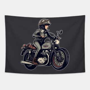 Classic Motorcycle Elegance Tapestry