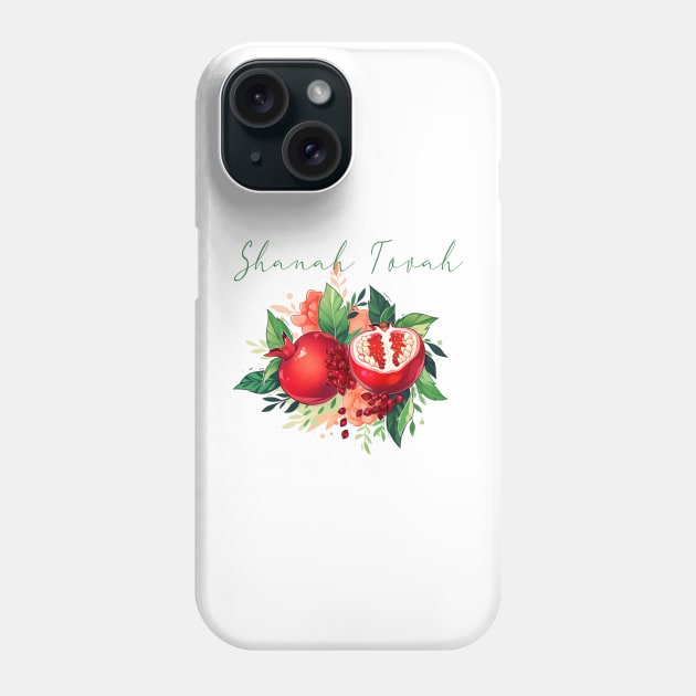 Rosh Hashanah Shanah Tovah Pomegranate Jewish New Year Phone Case by Pro Design 501