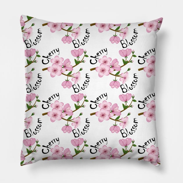 Cherry Blossom Pillow by Designoholic