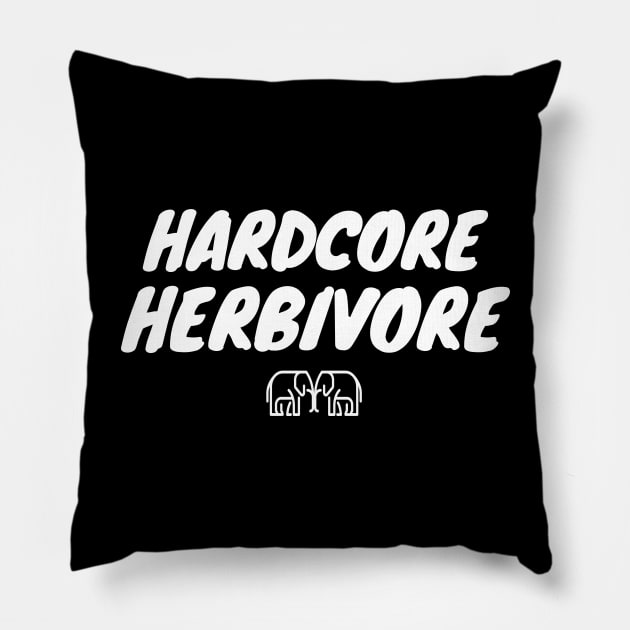 Hardcore Herbivore Pillow by Herbivore Nation - Vegan Gifts