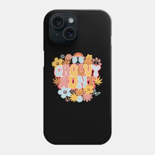 Groovy Aunt Shirt, Hippie Aunt Phone Case