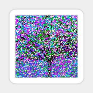 Tree Abstract Purple,Pink,Blue,White Oil Painting Magnet