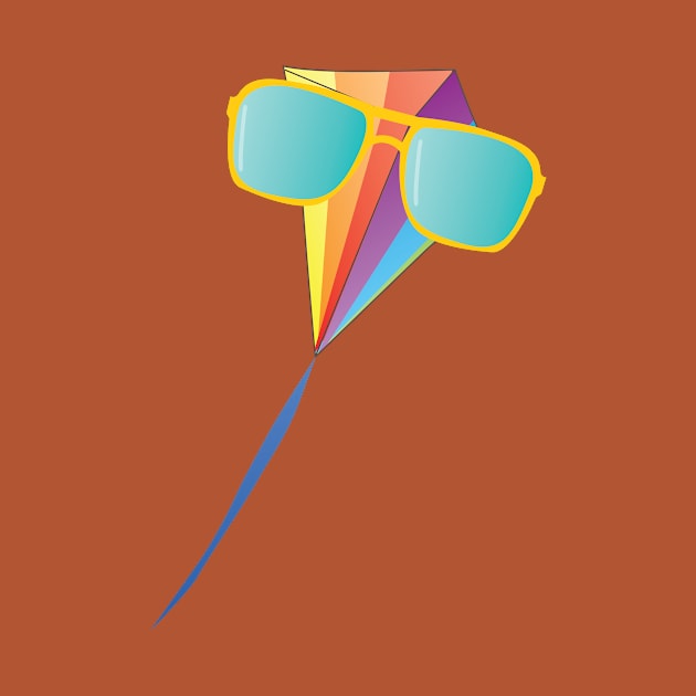 Funny Kite with sunglasses illustration by sigdesign