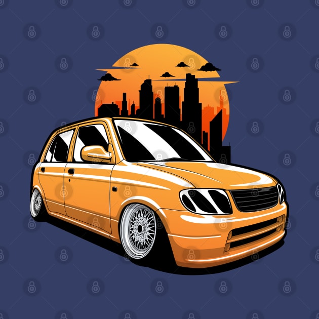 Yellow Mira City Skyline by KaroCars