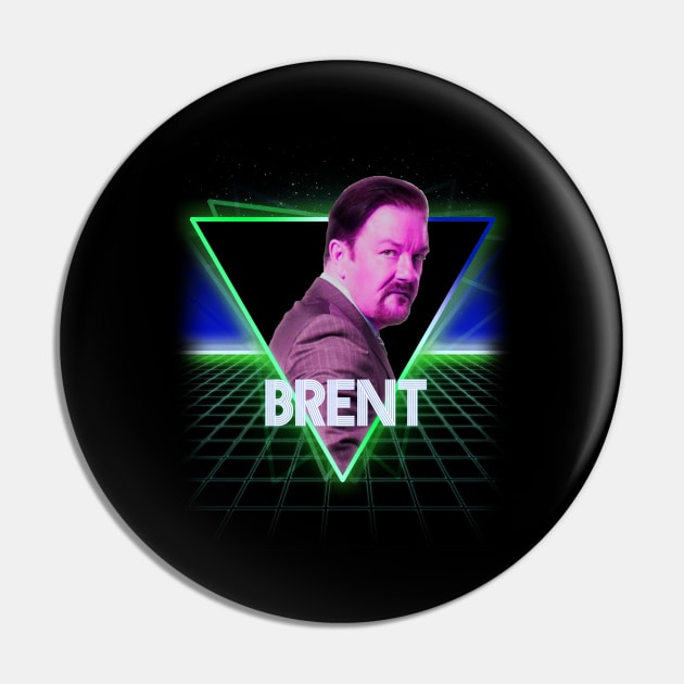 The Office David Brent Retro 80s Neon Landscape Pin by Bevatron