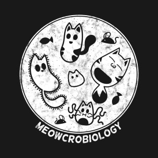 Distressed Cats love Microbiology T-Shirt