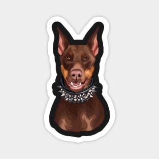 Animal dog bp doberman domestic cute pet Magnet