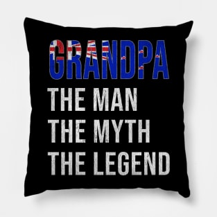 Grand Father New Zealander Grandpa The Man The Myth The Legend - Gift for New Zealander Dad With Roots From  New Zealand Pillow