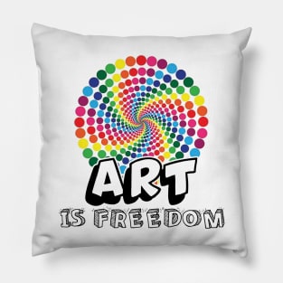 Art is freedom world history art day april Pillow