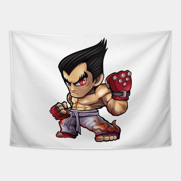 Kazuya Mishima Tapestry by mprokolo corgi