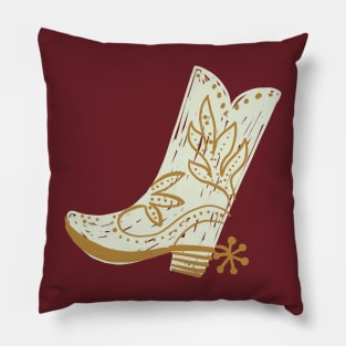 Cowboy Boot Doodle Pillow