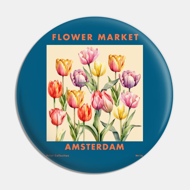 Flower Market Amsterdam Pin by edmproject