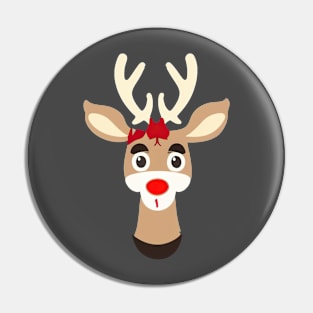 Reindeer surprised by christmas Pin