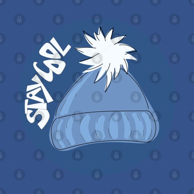 Whimsical cartoon toque with Stay Cool illustrated text by Angel Dawn Design