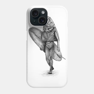 Fish head surfer Phone Case