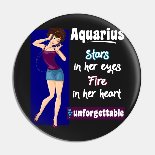 Aquarius Girl Pin by CeeGunn