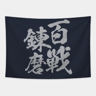 百戦錬磨 Japanese idiom / Veteran who has fighting experiences up by one hundred wars. Tapestry