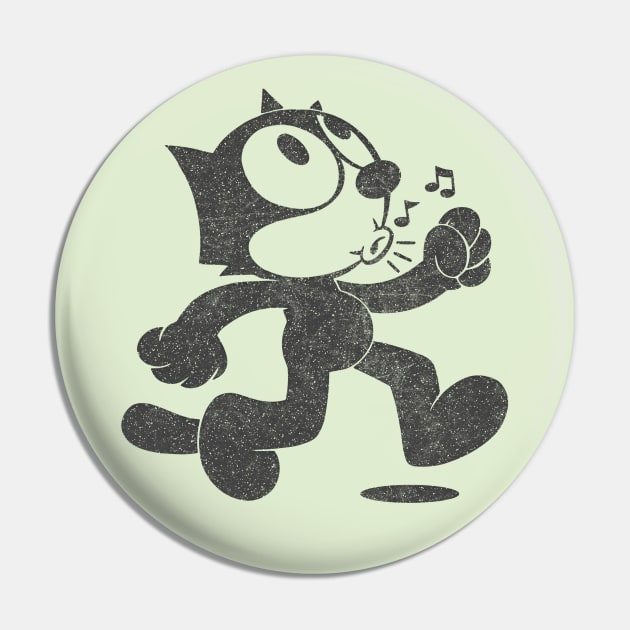 Felix The Cat - Retro Faded Design Pin by CultOfRomance