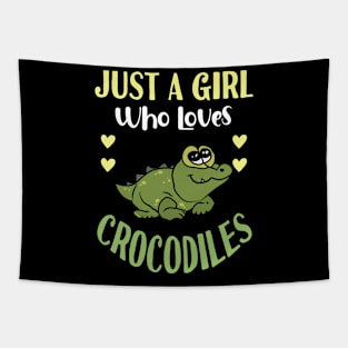 Just A Girl Who Loves Crocodiles Tapestry