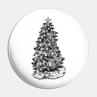 Christmas tree sketch Pin