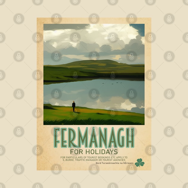 Fermanagh Ireland - Irish Retro Style Tourism Poster by Ireland