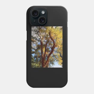 Autumn tree in the breeze Phone Case