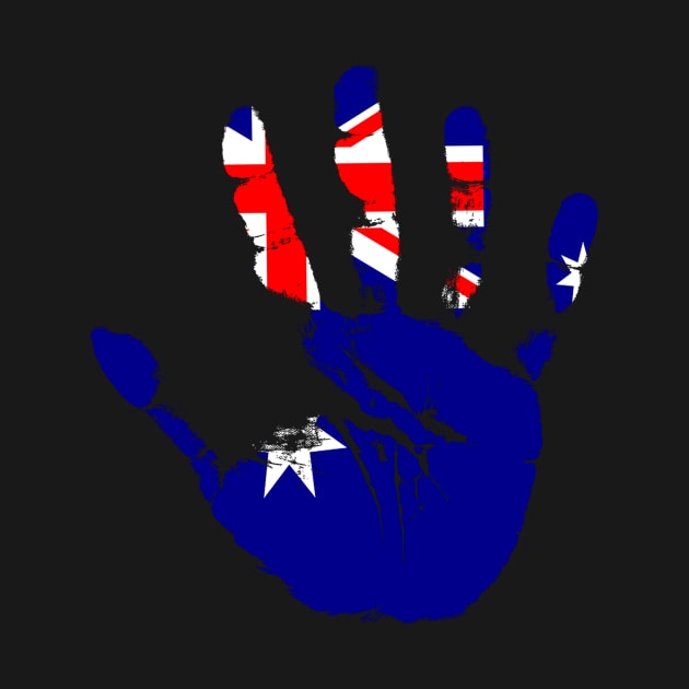 Australia Flag, Cool Australian Hand by Jakavonis