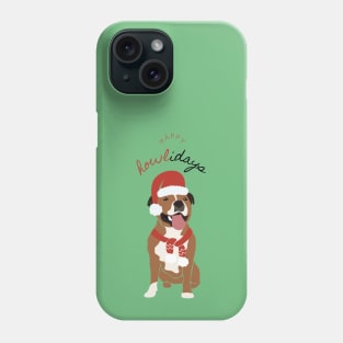 Happy Howlidays with Santa English Staffordshire Bull Terrier Phone Case