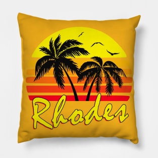 Rhodes Retro Sunset Pillow