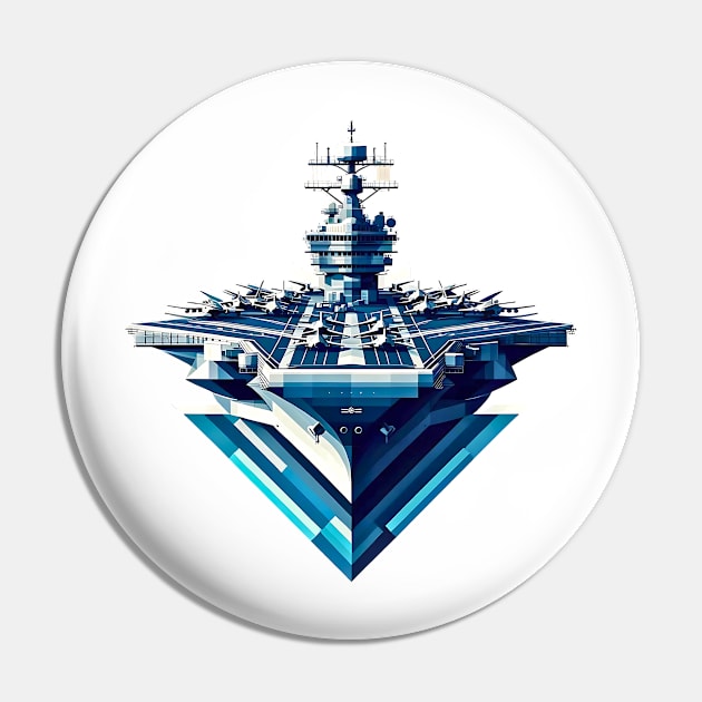 Naval Geometric Giant | USS Gerald R. Ford CVN-78 Tee Pin by Graphic Wonders Emporium