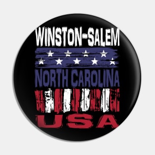 Winston-Salem North Carolina USA T-Shirt Pin