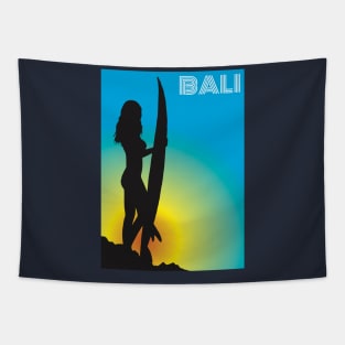 Bali Surfer Girl Tapestry